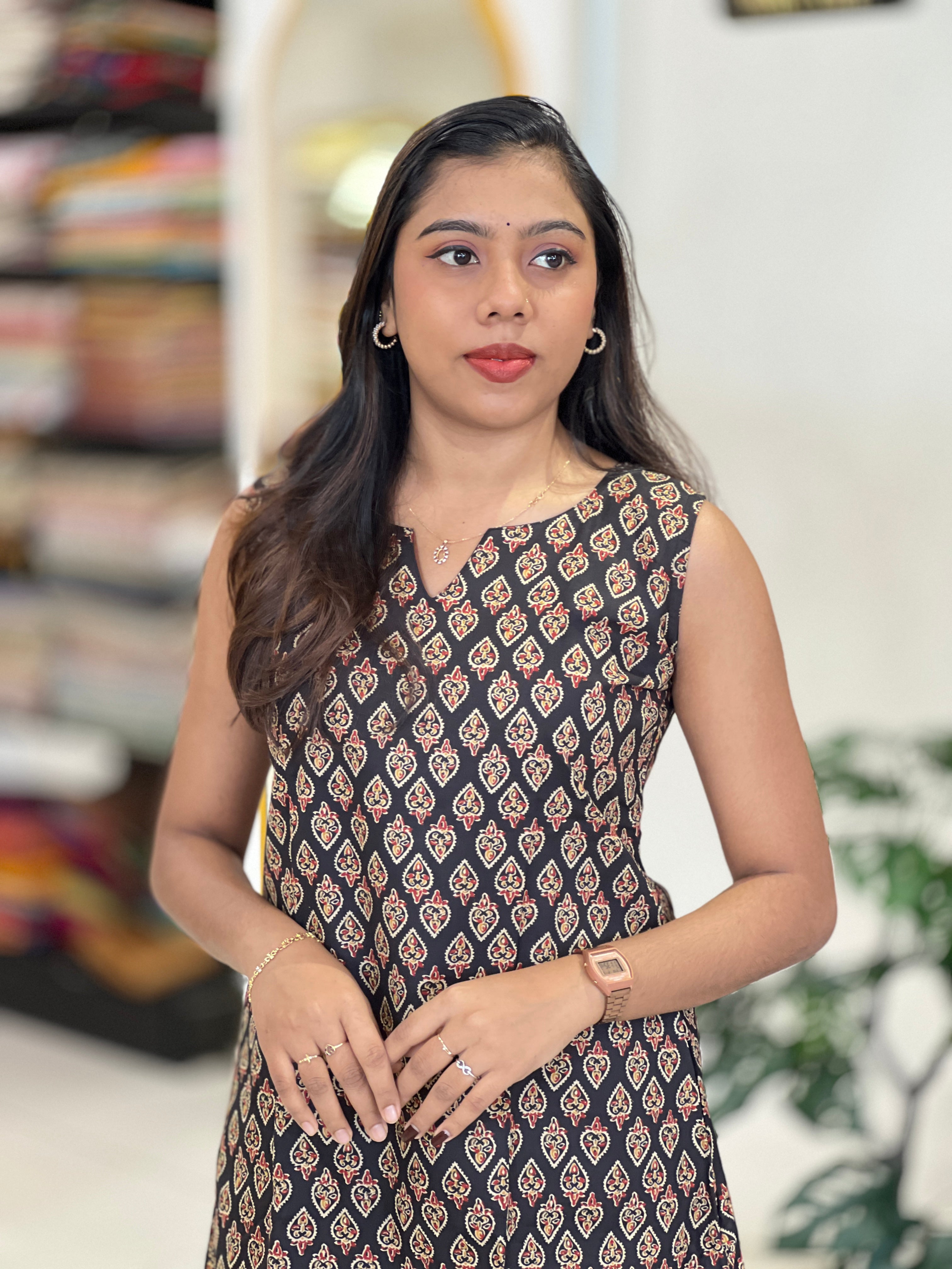 Floral Printed Cotton Kurta | MSN153