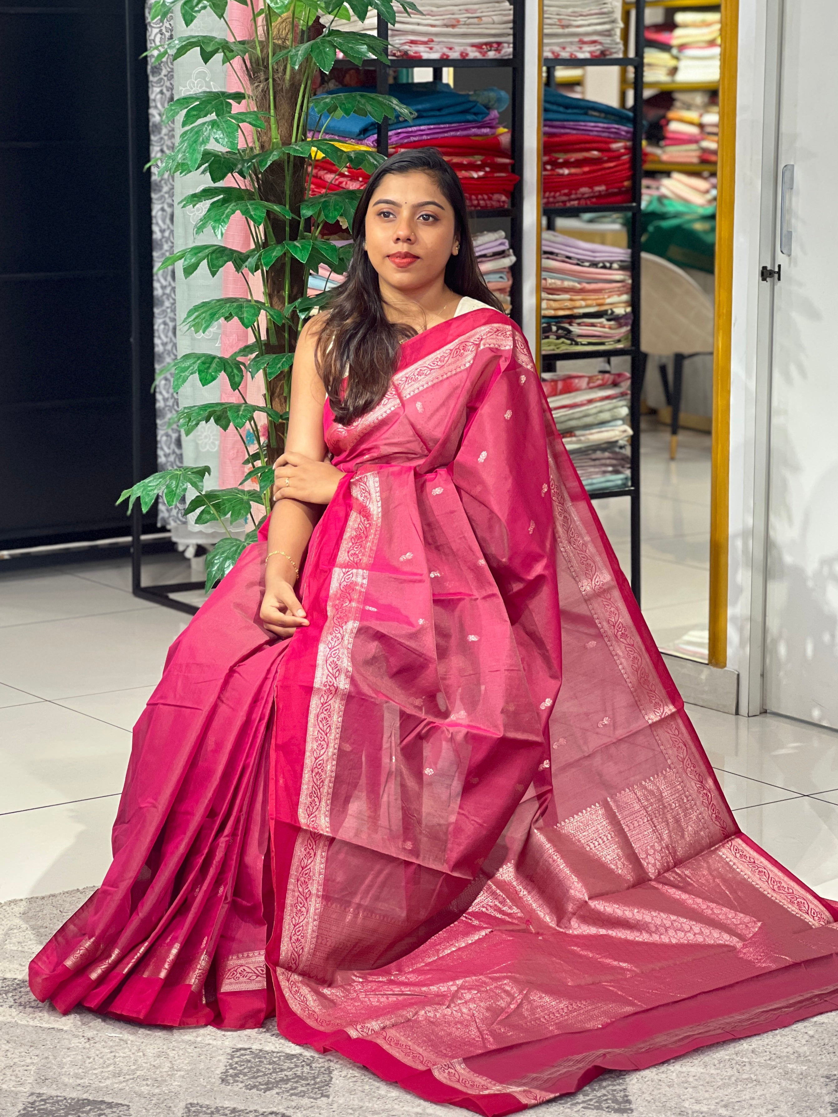 Buta Woven Cotton Silk Saree | JAT134