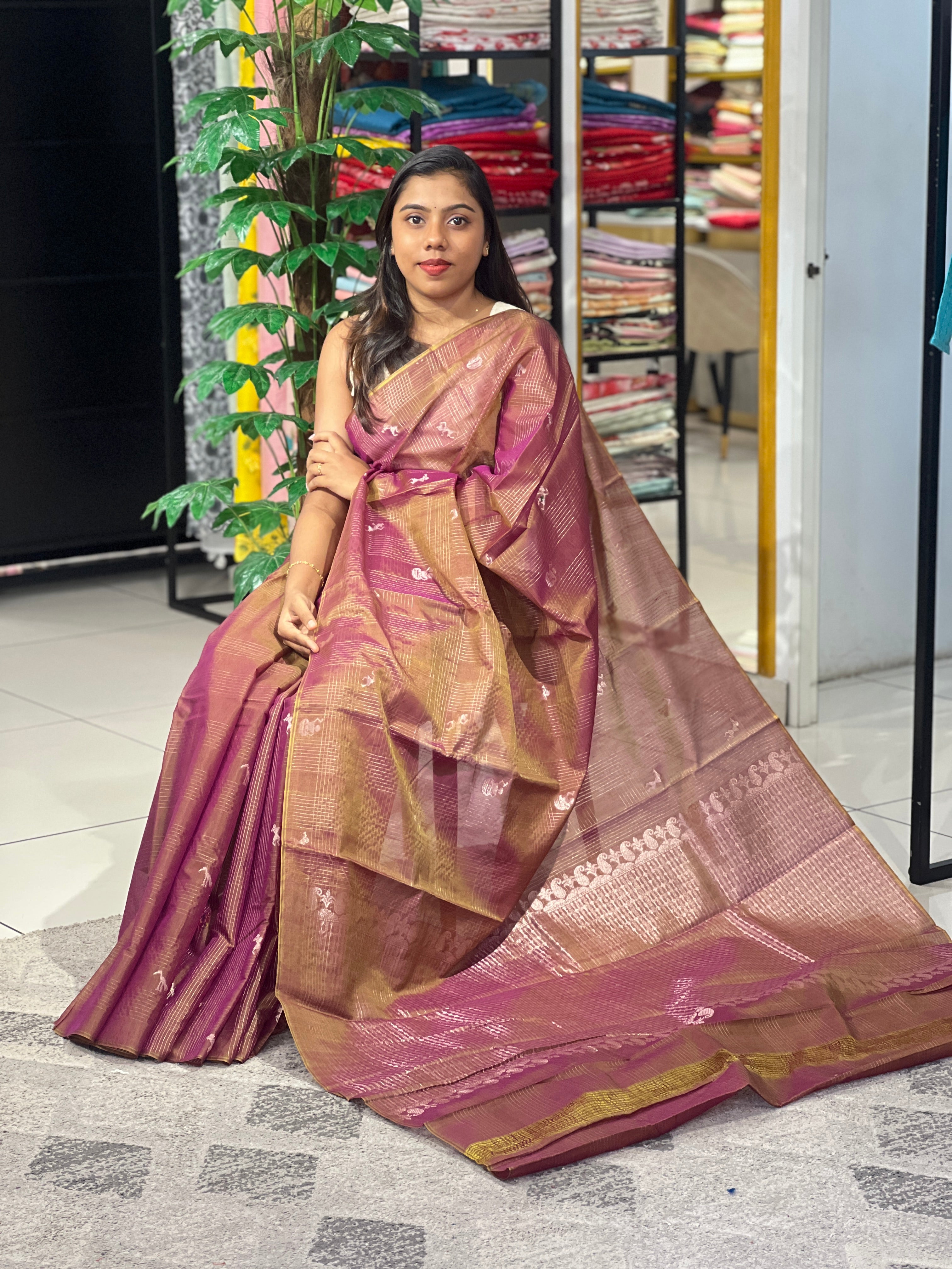 Buta Woven Cotton Silk Saree | JAT137