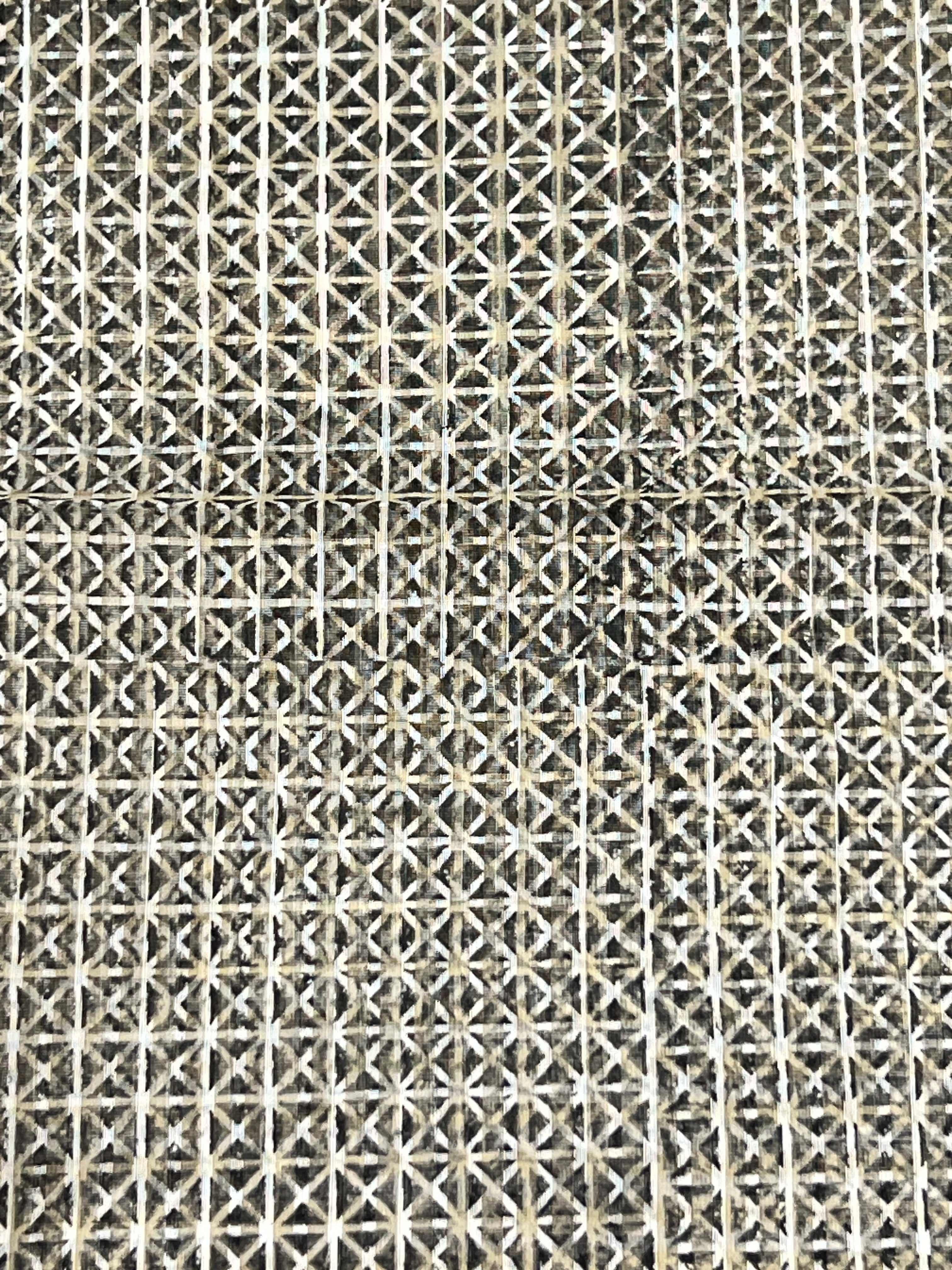 Block Print Detailed Check Organza Saree | JSC489