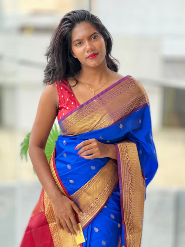 Butta Weaved Semi Silk Saree | ONA126