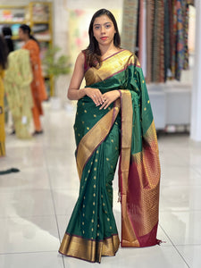 Butta Weaved Semi Silk Saree | ONA125