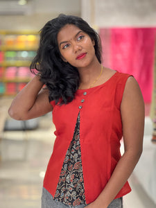Ajrak Printed Cotton Short Kurta | DNT596