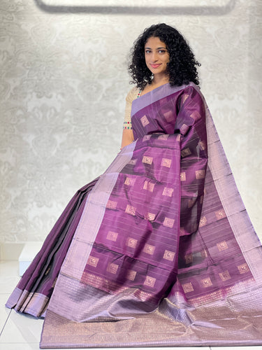 Square Weaving Pure Silk Saree | PSS102