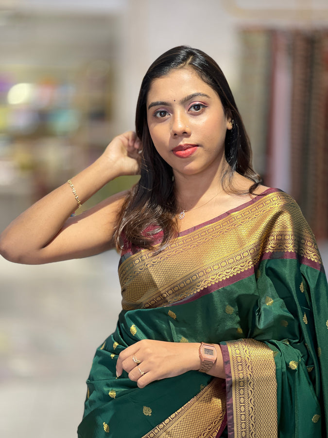 Butta Weaved Semi Silk Saree | ONA125
