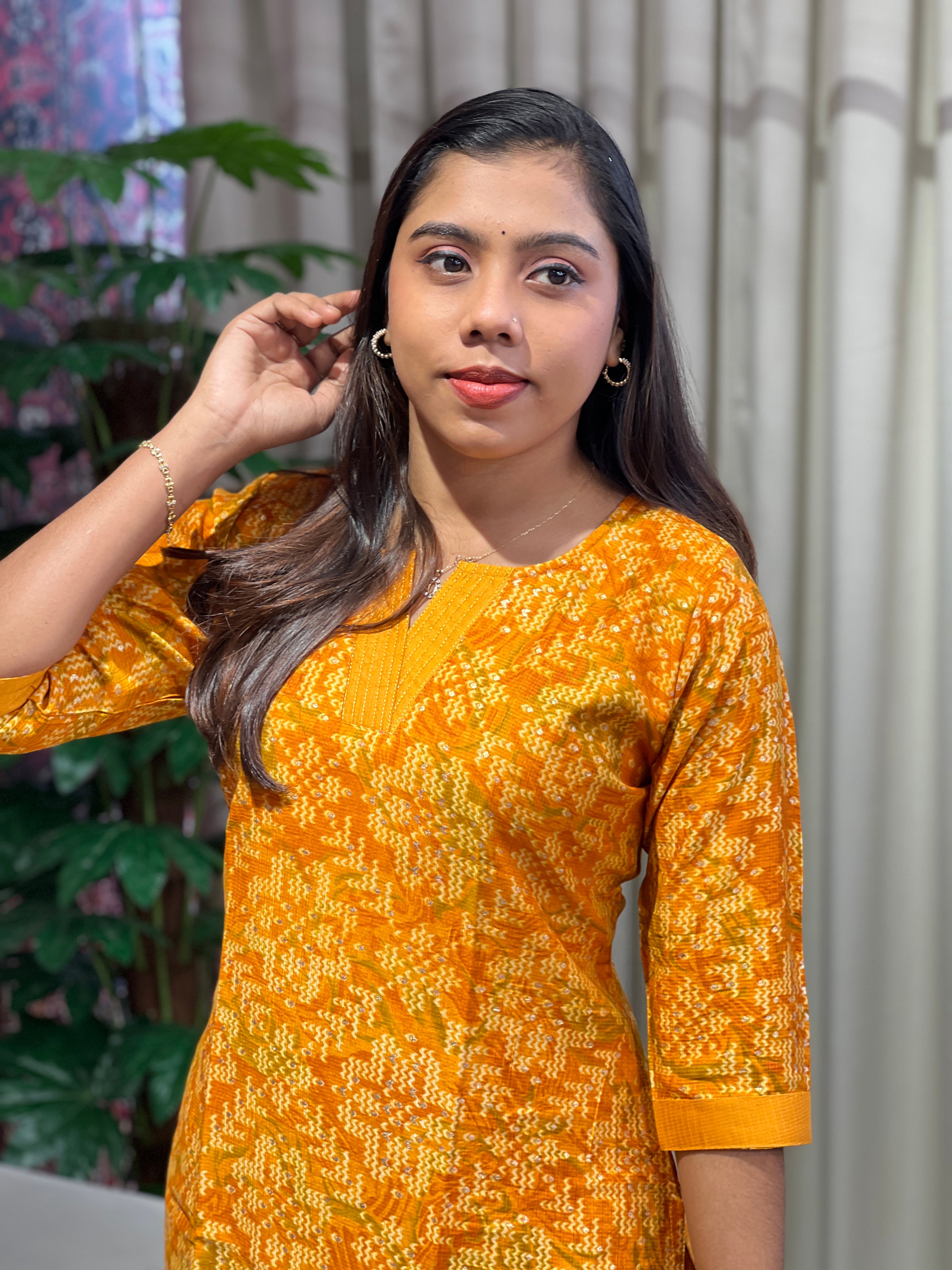 Floral Printed Rayon Kurta | MSN147