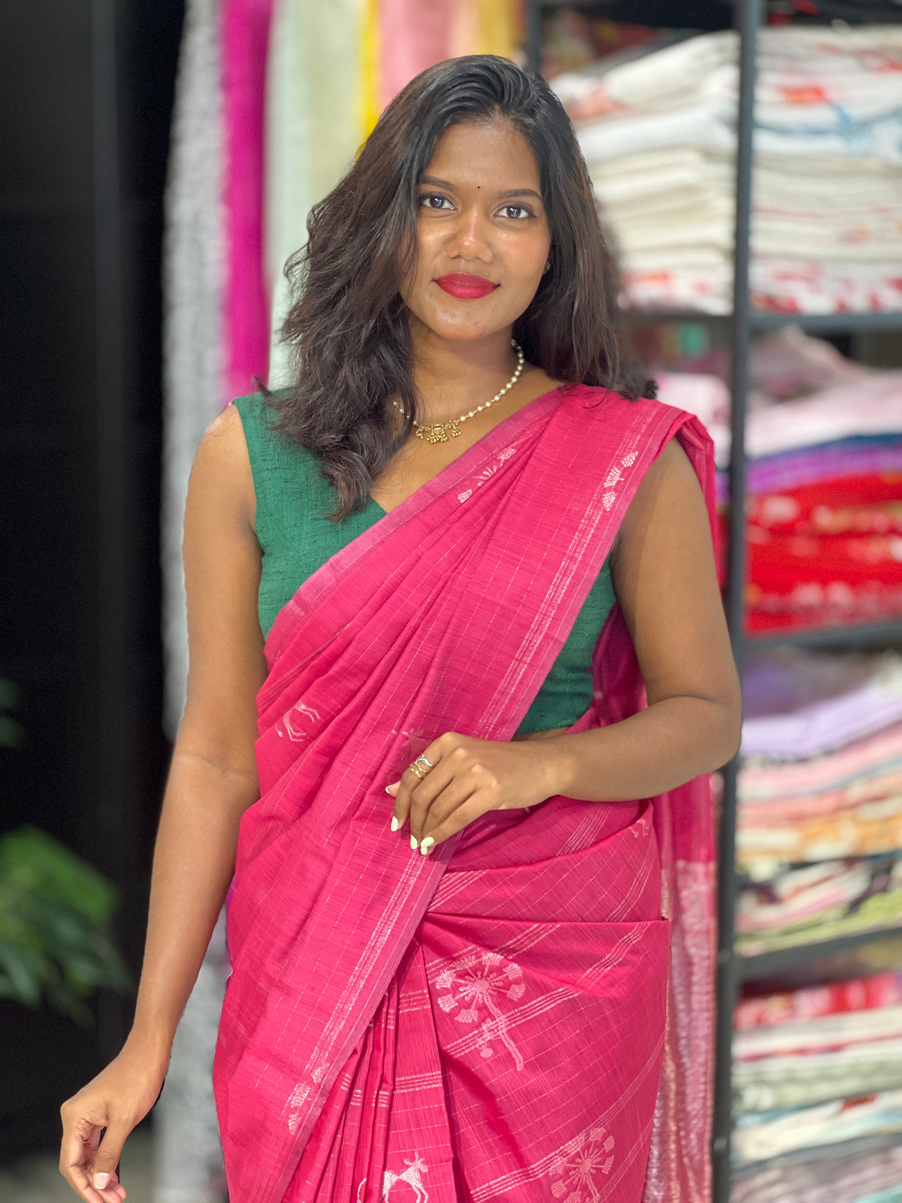 Stripe Woven Silk Cotton Saree | JAT118