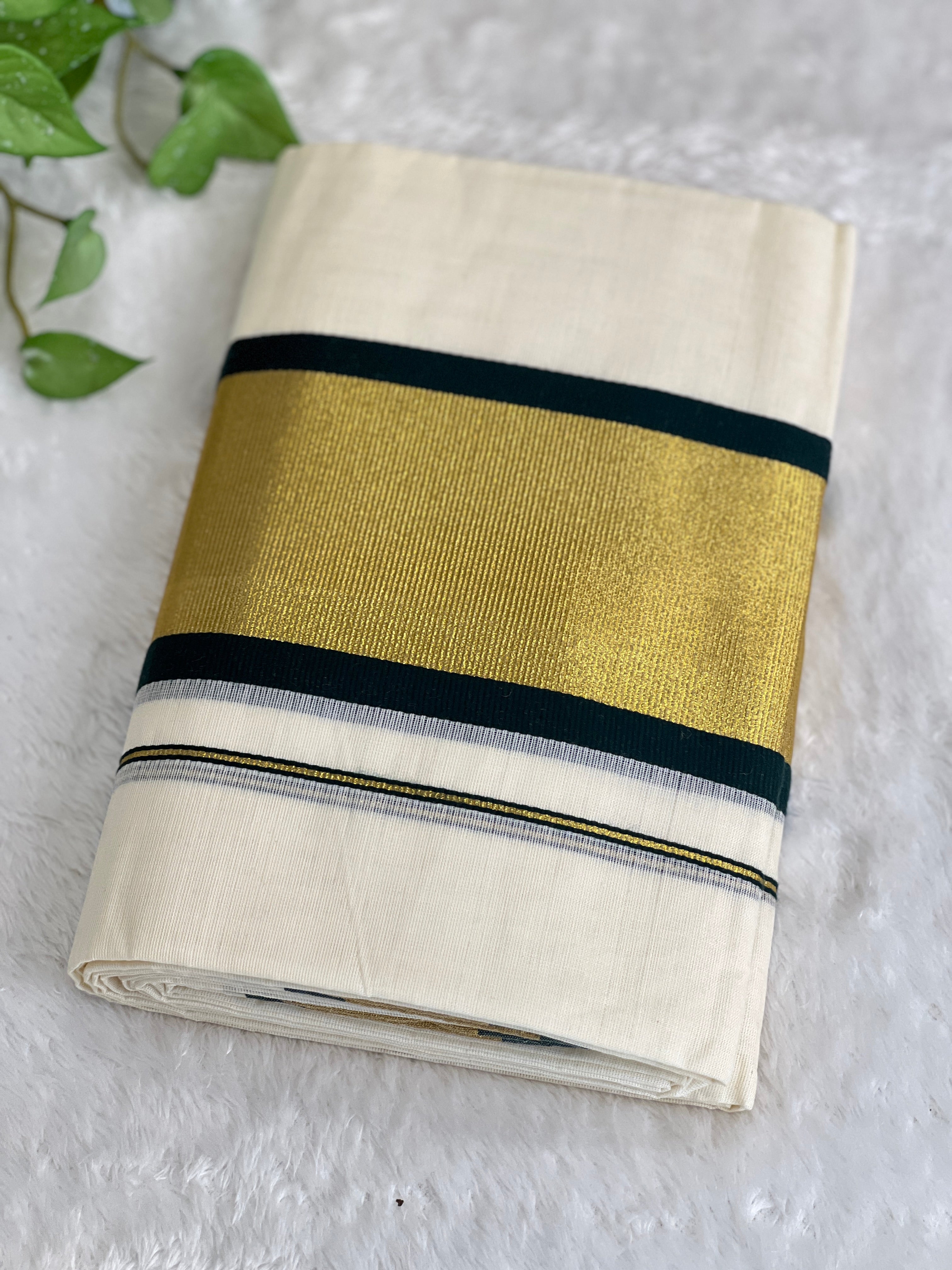 Kara Pattern Border  Kerala Cotton Set Mundu | GAT583
