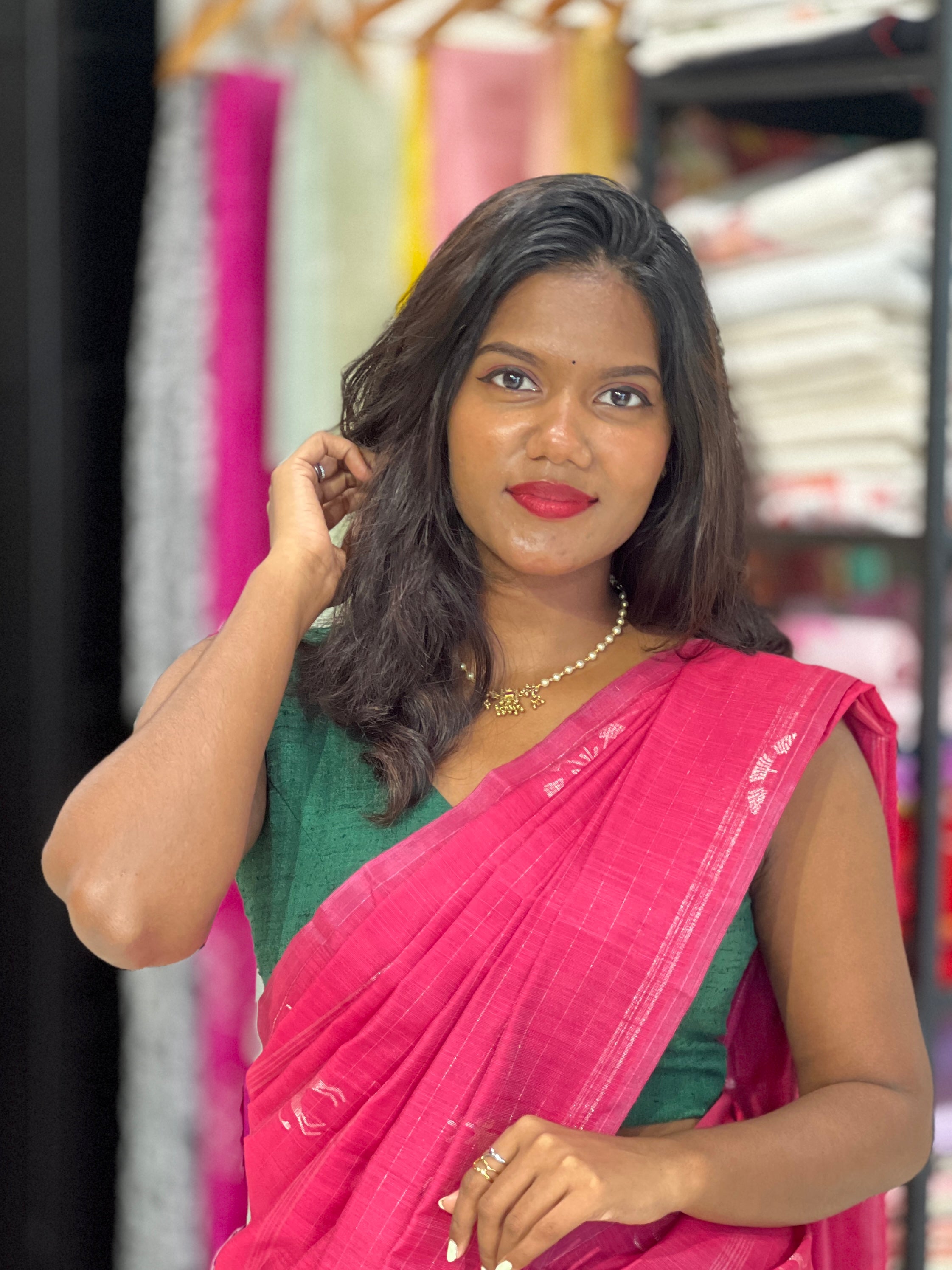 Stripe Woven Silk Cotton Saree | JAT118
