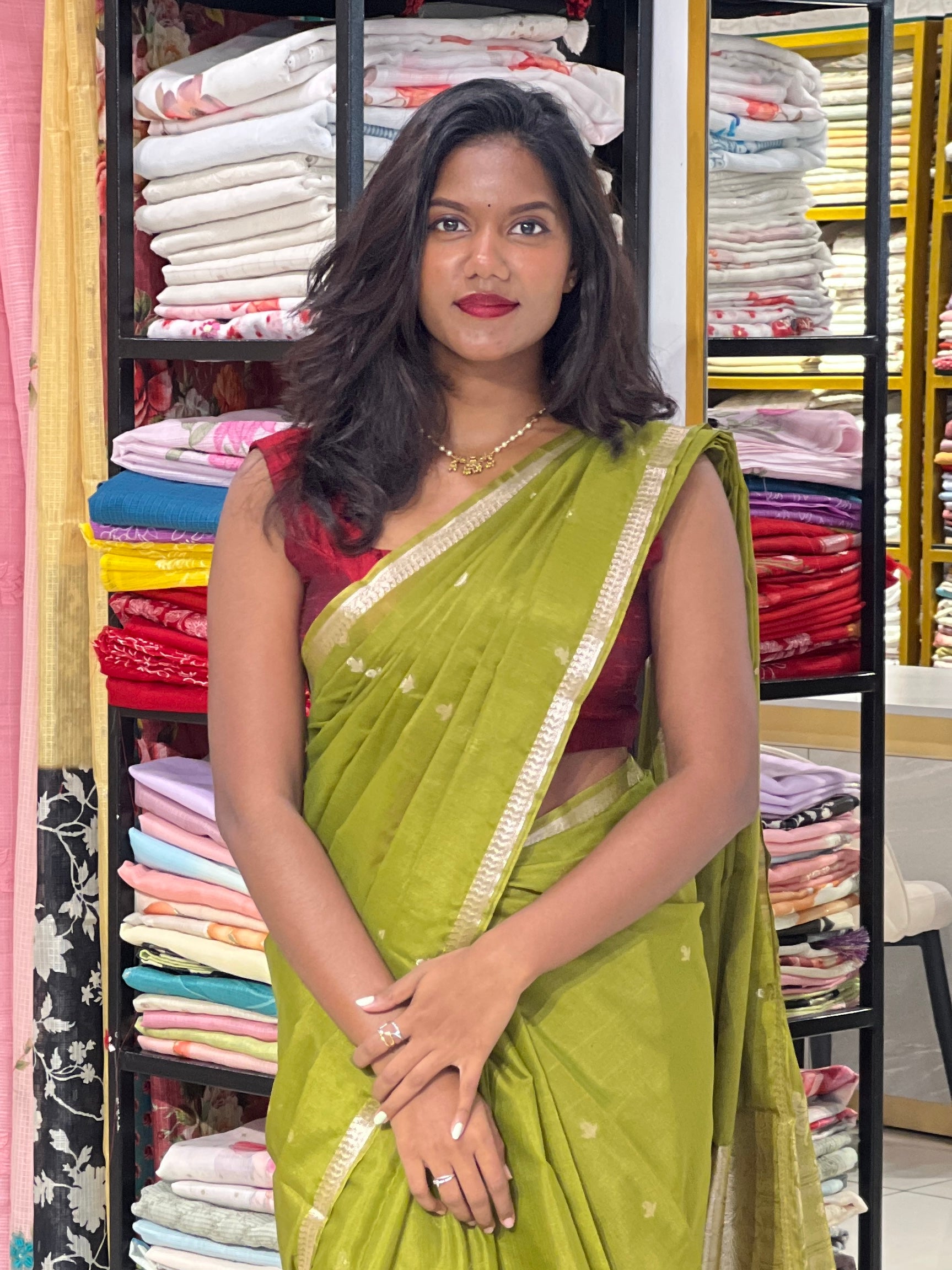 Floral Butti Woven Silk Cotton Saree | JAT125