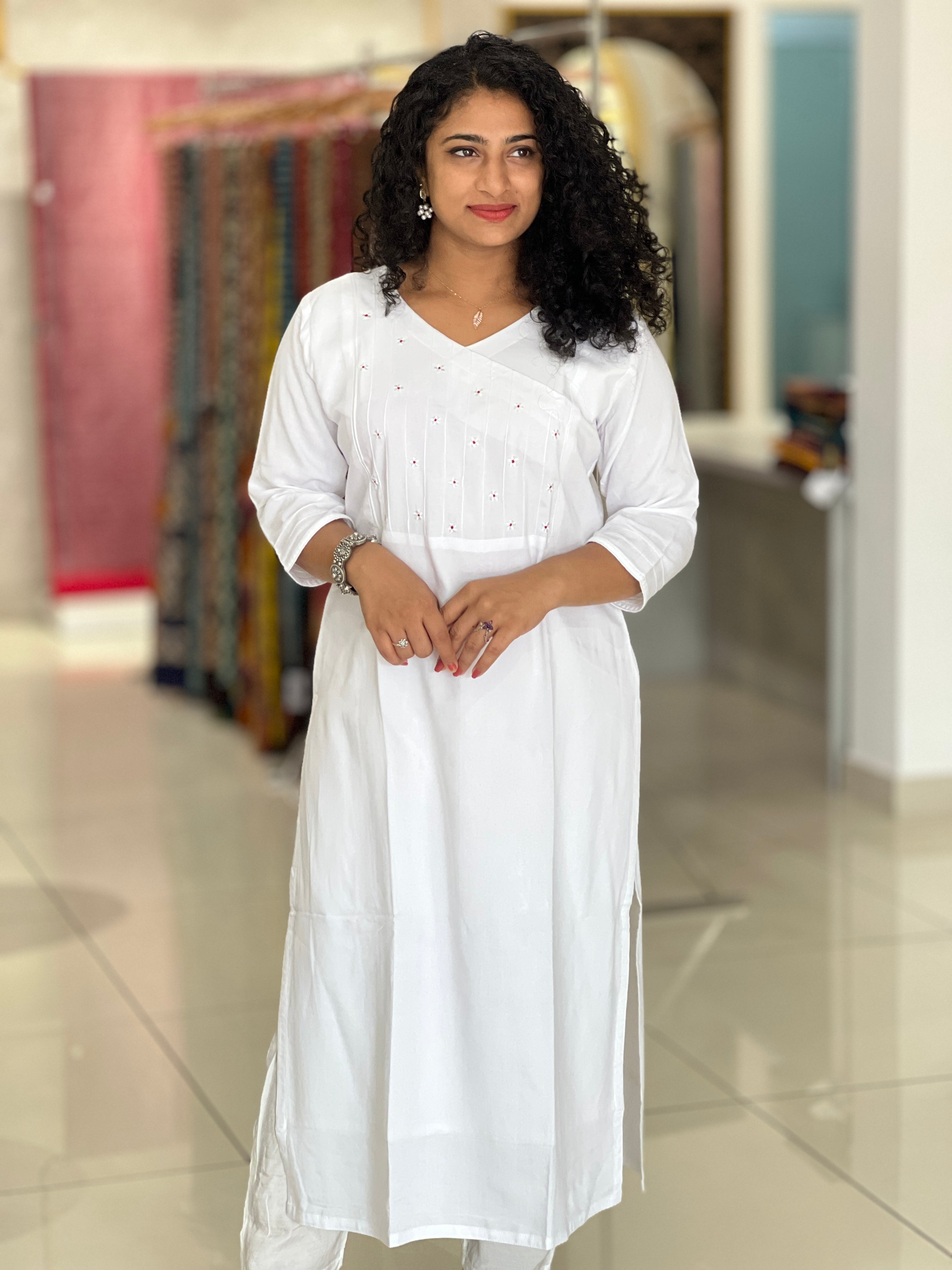Embroidery Motif  Rayon Kurta | AJT124