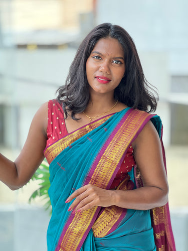 Traditional Thread Weaved Cotton Saree | ONA113