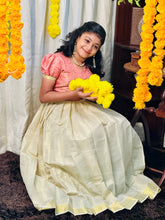 Floral Jaal Brocade Patterned Banarasi Katan Unstitched Skirt & Top | ONK111