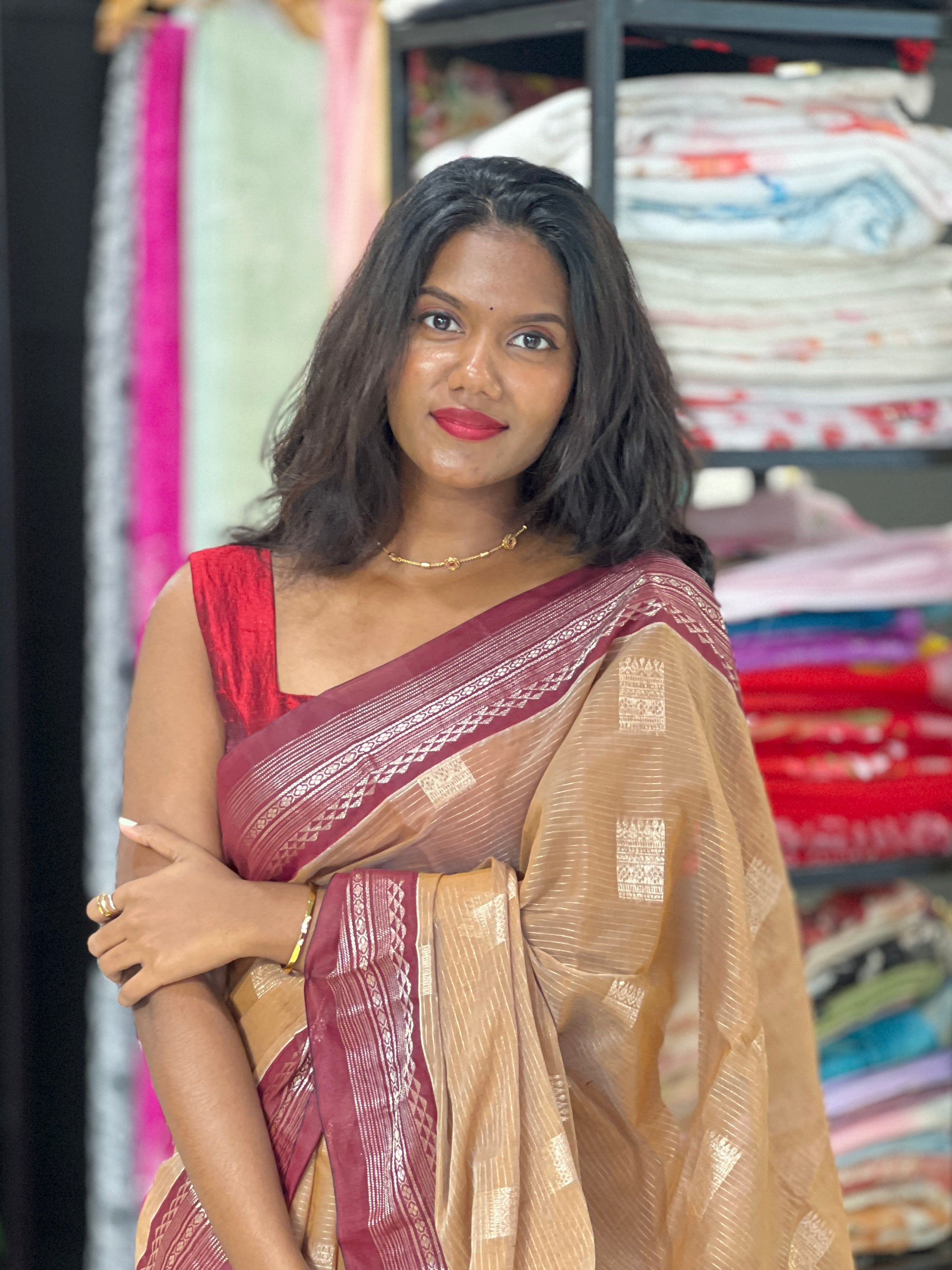 Zari Weaved Silk Cotton Saree |  JAT105