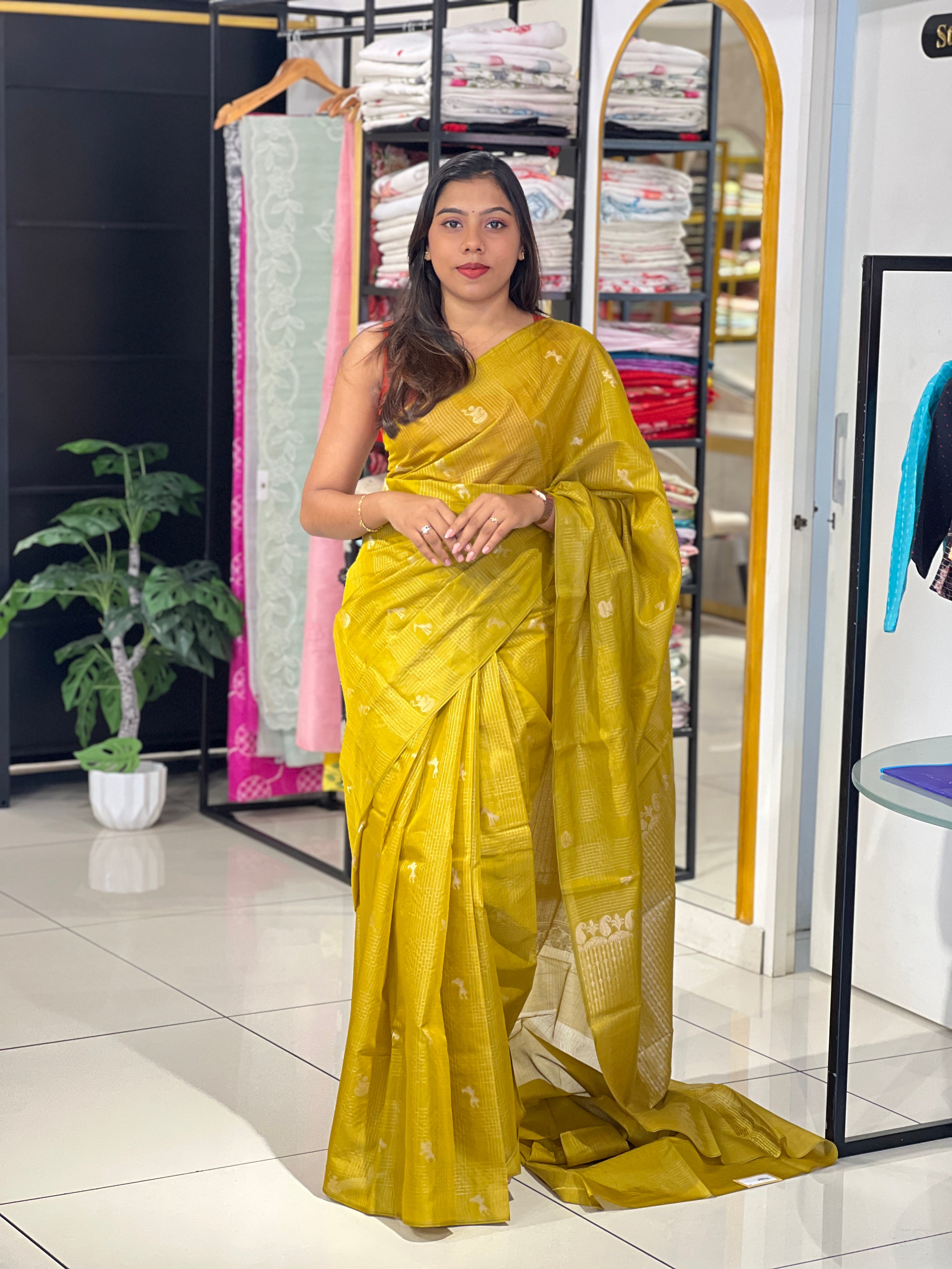 Zari Weaved  Silk Cotton Saree | JAT138