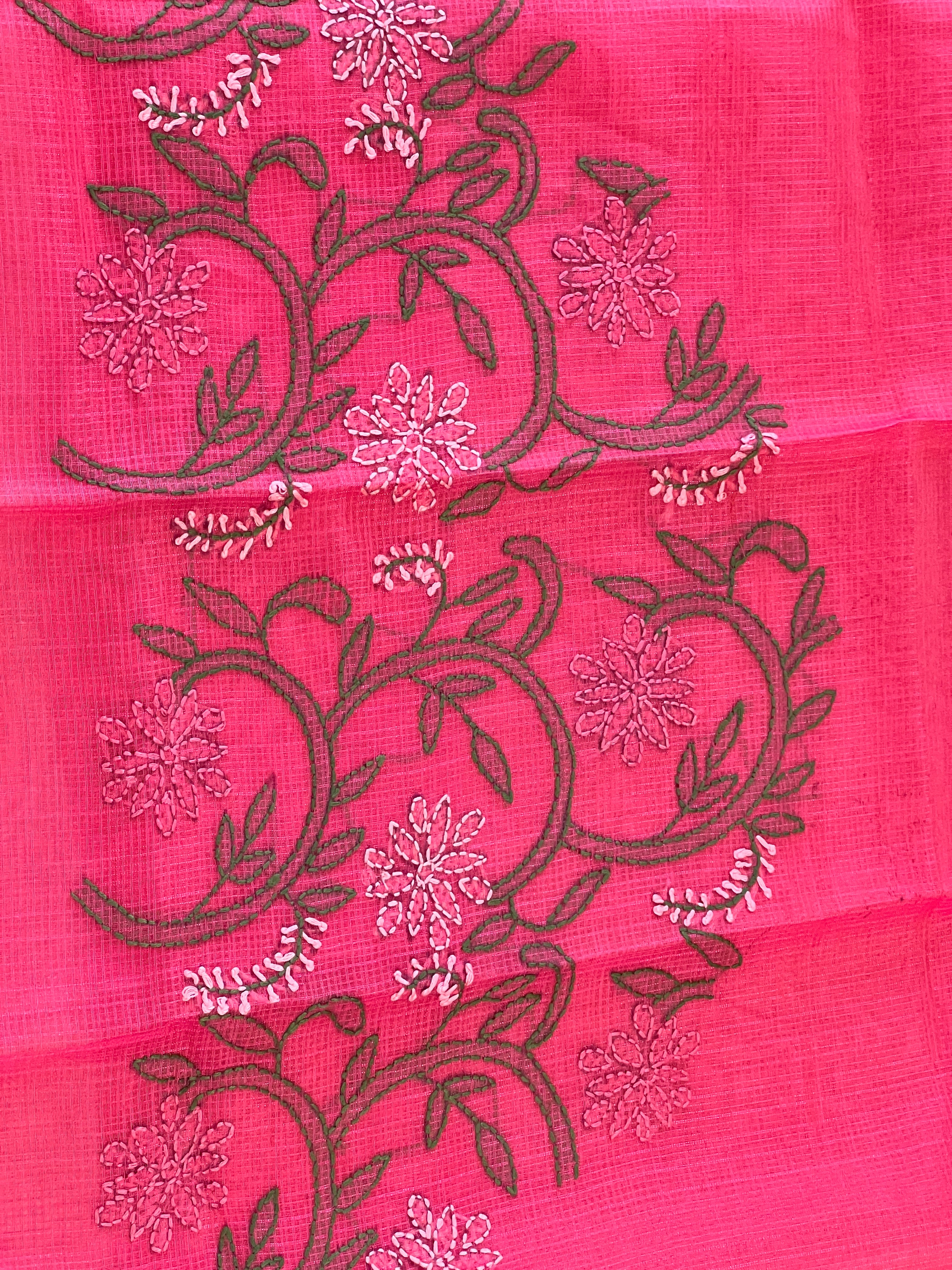 Chikankari Embroidery Detailed Kota Saree | JSC498