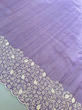 Machine Embroidery Semi Tussar Saree | SBP260