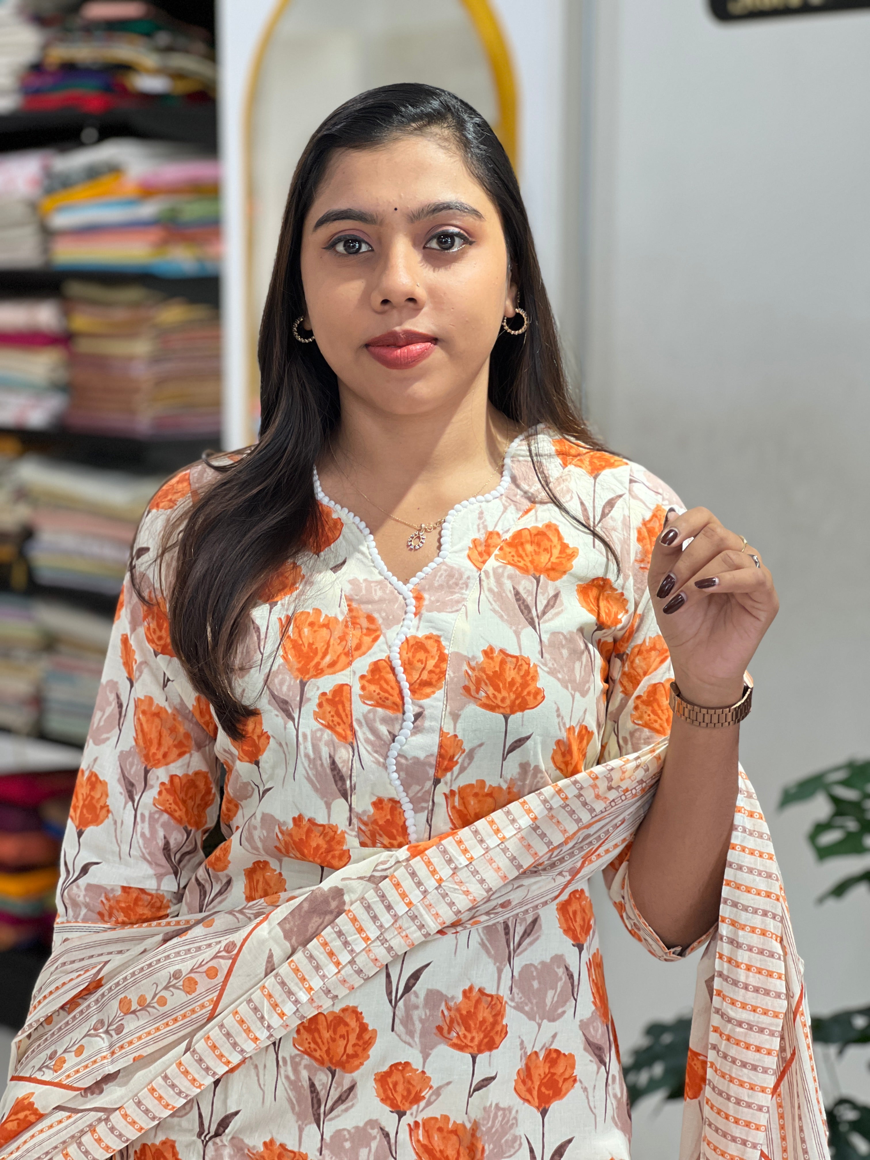 Floral Printed Cotton Kurta Set | MSN151