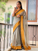 Geometrical Printed Chanderi Saree | RGD225