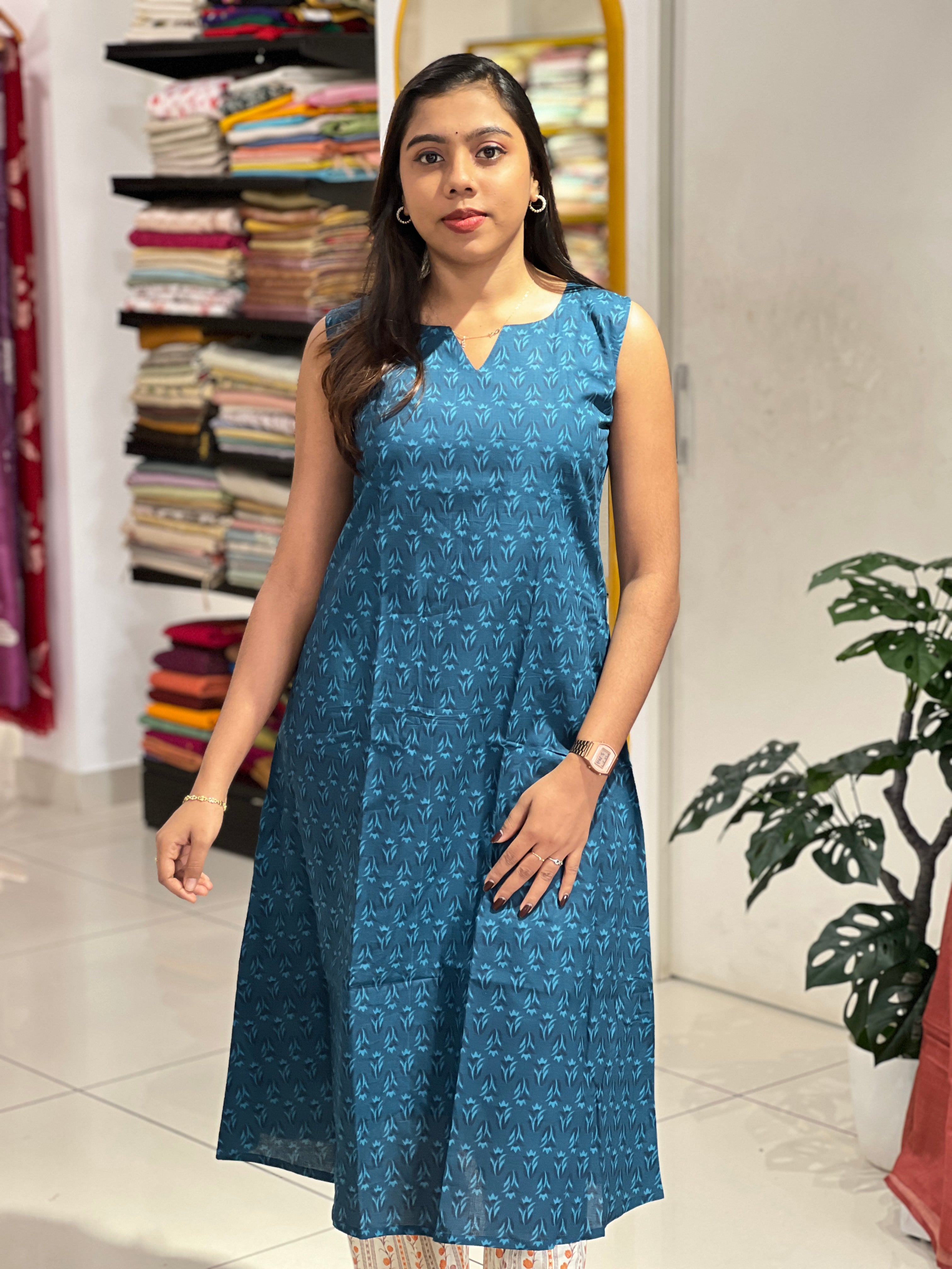 Floral Printed Cotton Kurta | MSN154