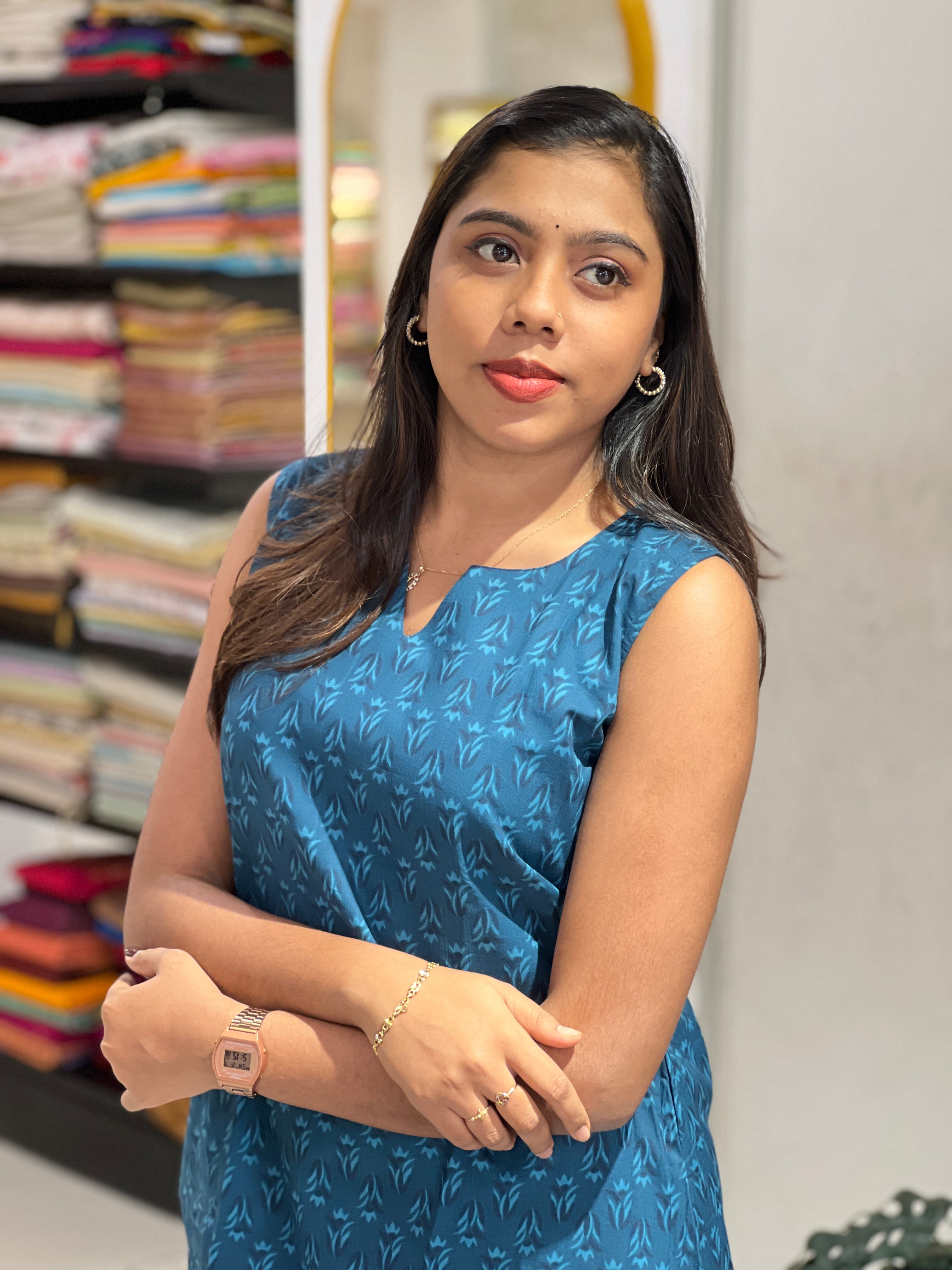 Floral Printed Cotton Kurta | MSN154