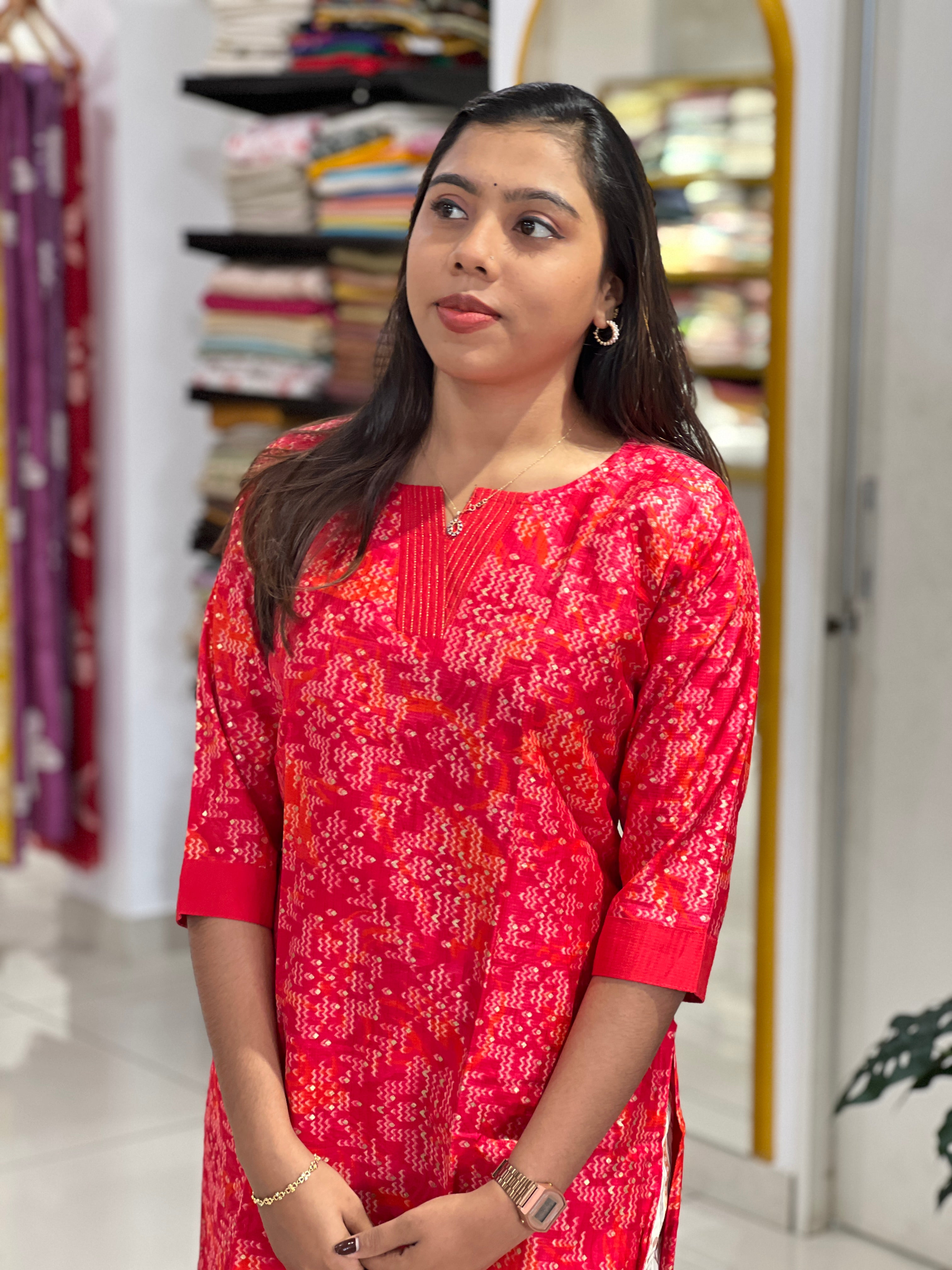 Floral Printed Rayon Kurta | MSN146