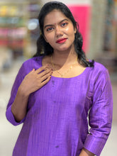 Plain Slub Silk Kurta | DNT543