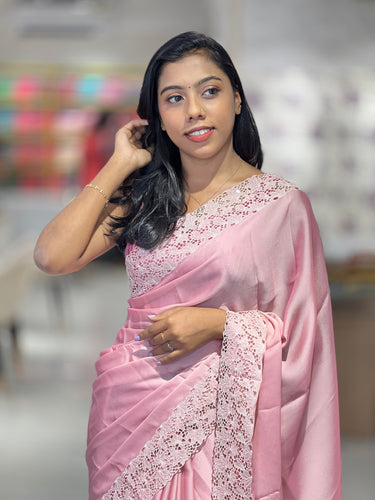 Floral Cutwork Pattern Georgette Saree | SBP735