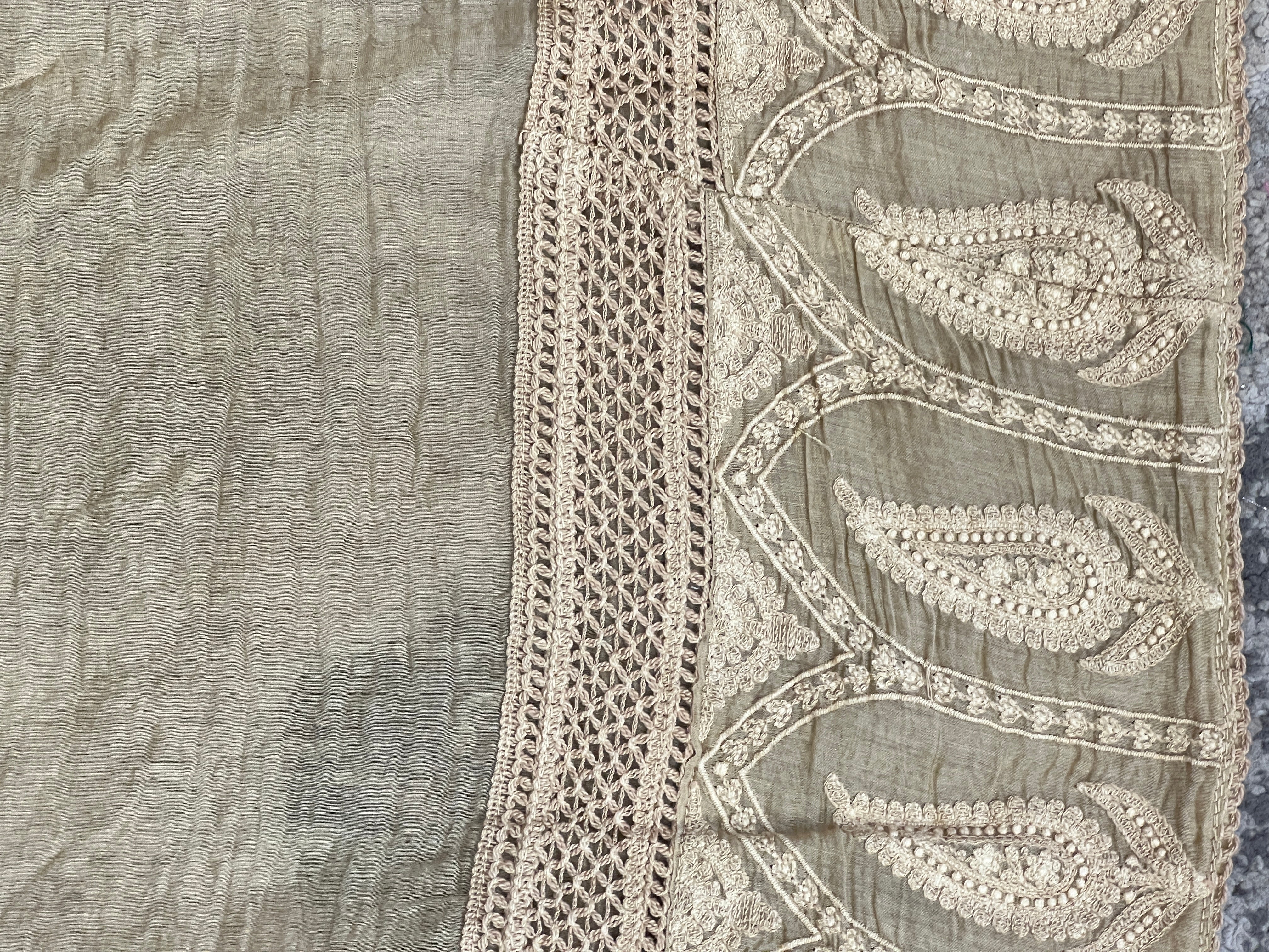 Machine Embroidery Detailed Pure Chanderi Saree | MM375