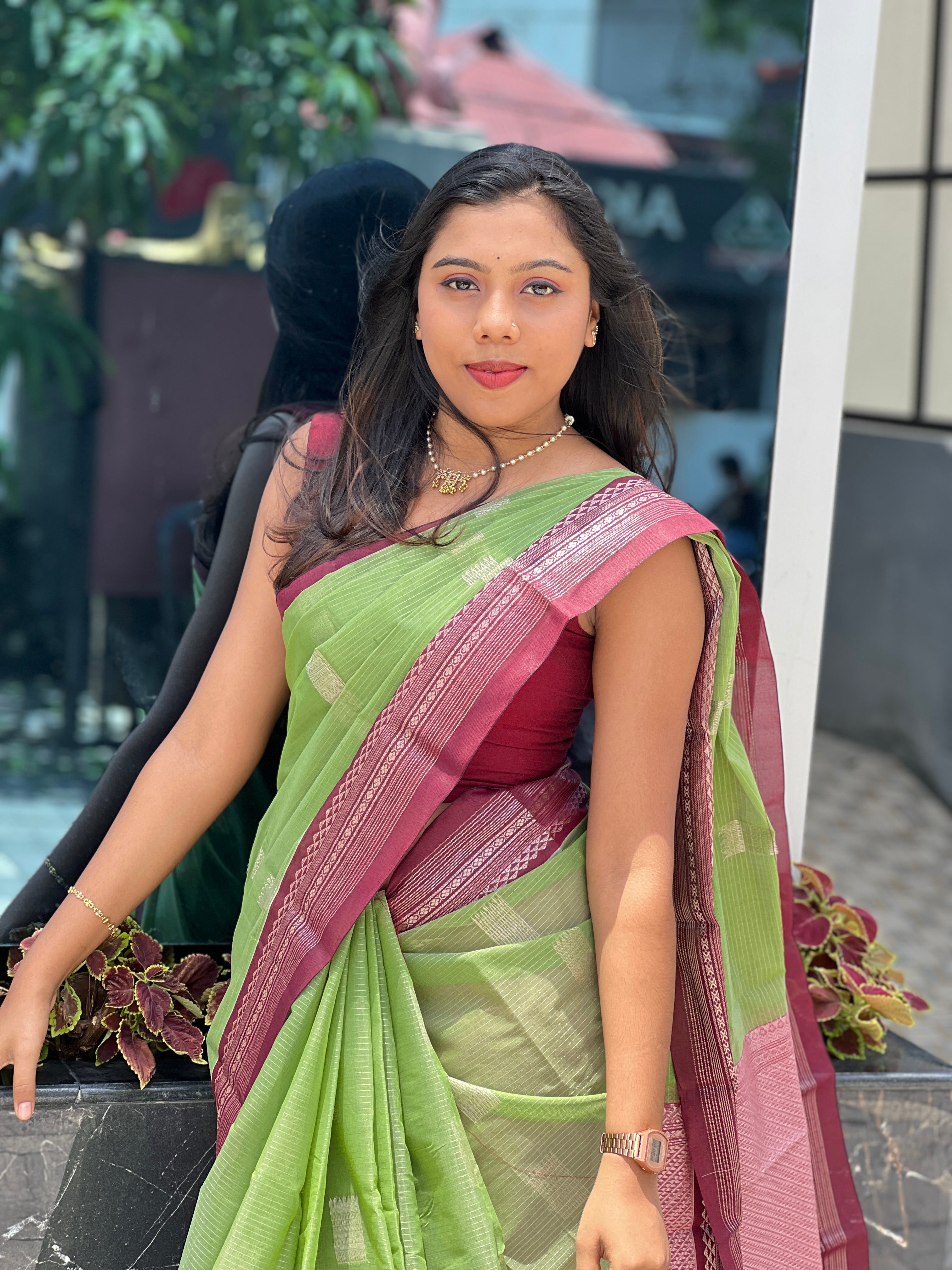 Buta Woven Cotton Silk Saree | JAT103