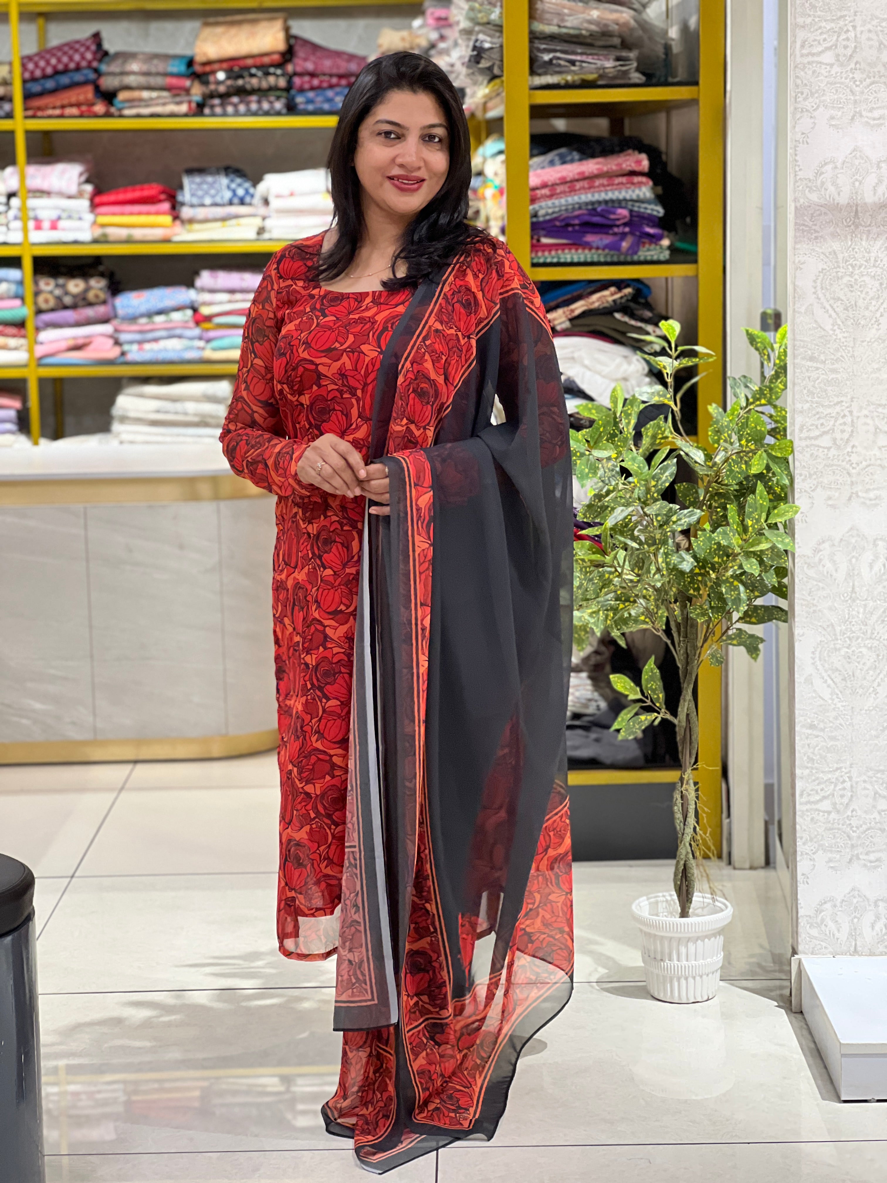 Digital Printed Georgette Salwar Set | HT520