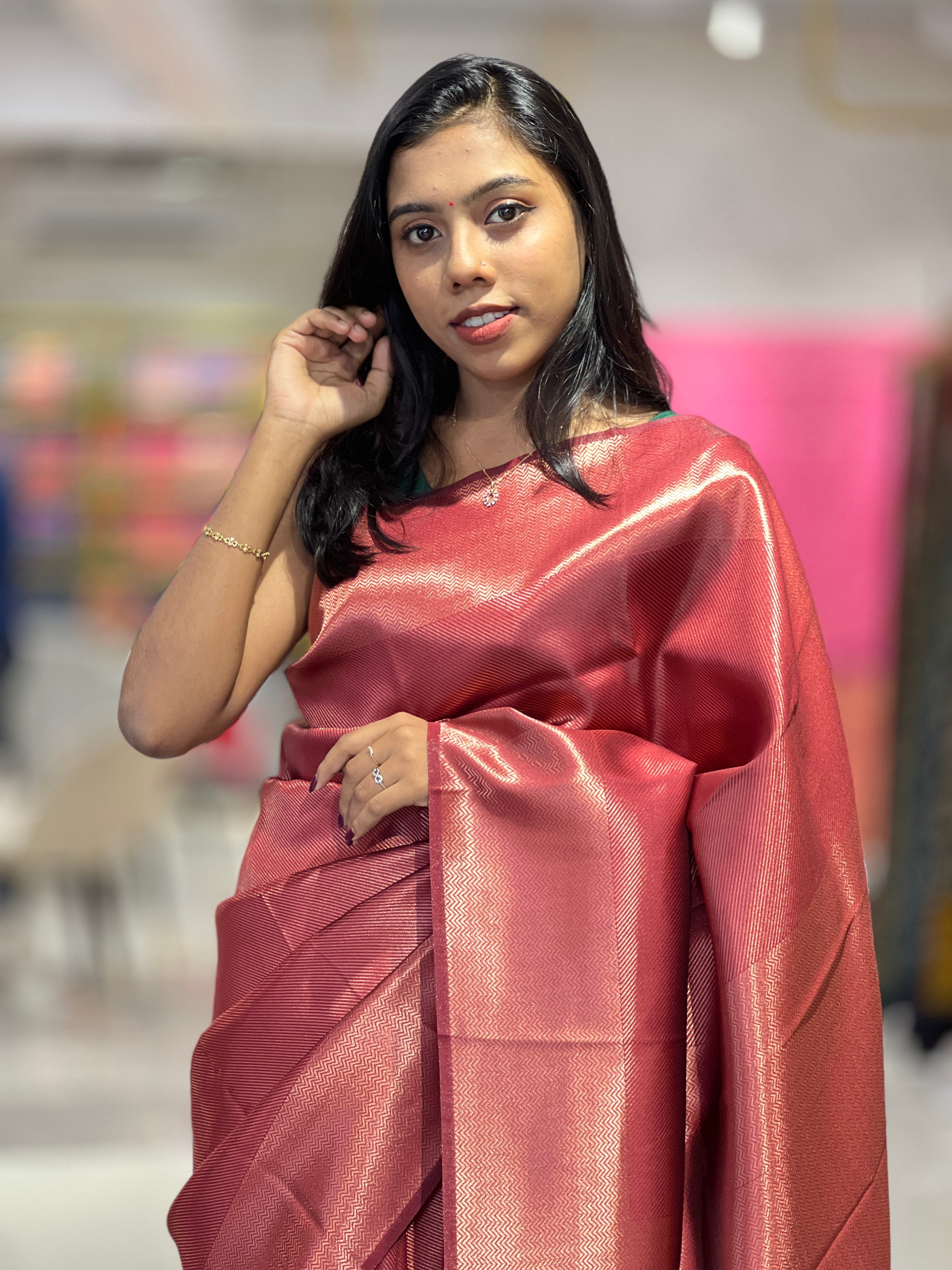Zari Weaving Semi Silk Saree | KAC108