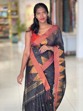 Temple Border Detailed Cotton Silk Saree | RP776