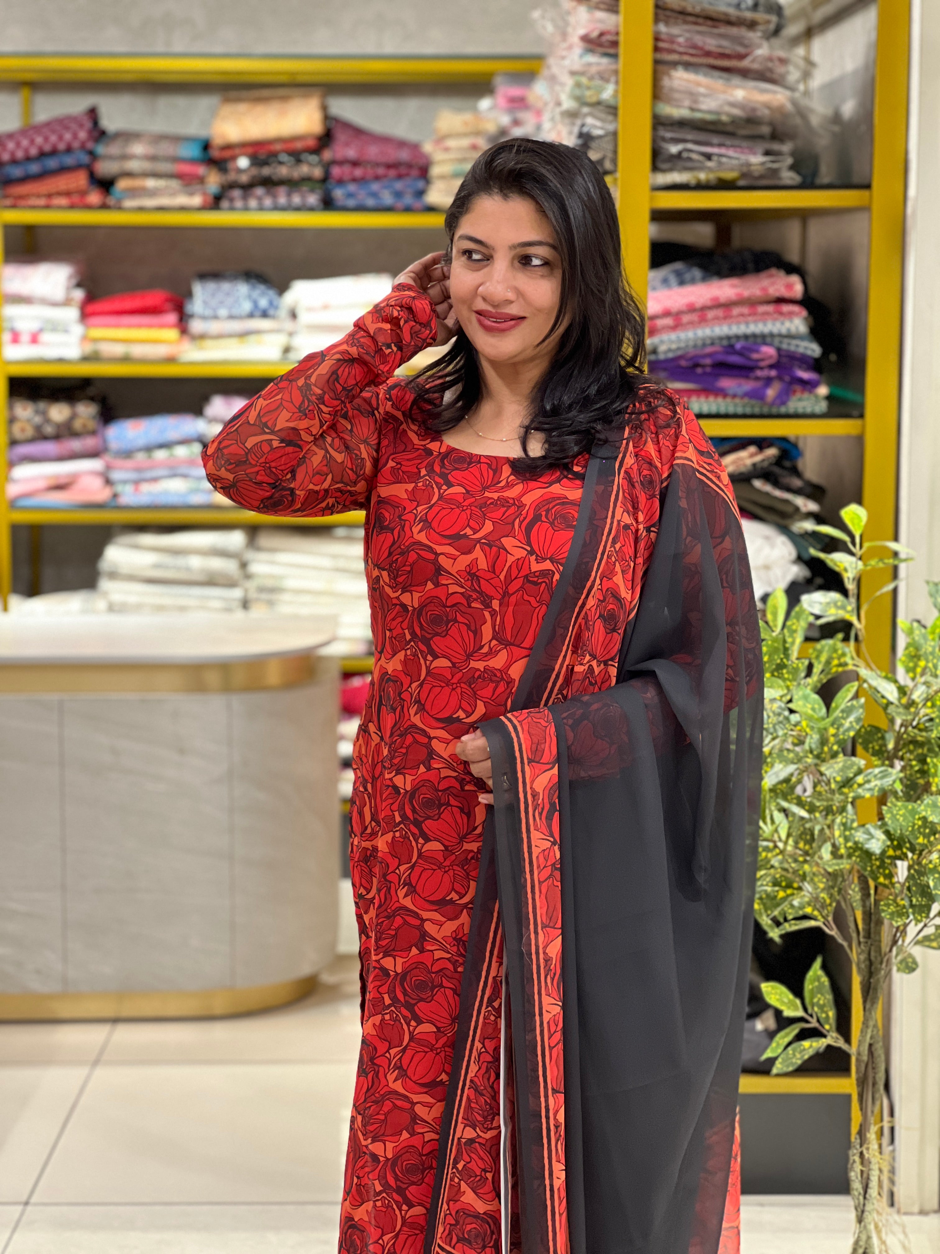 Digital Printed Georgette Salwar Set | HT520