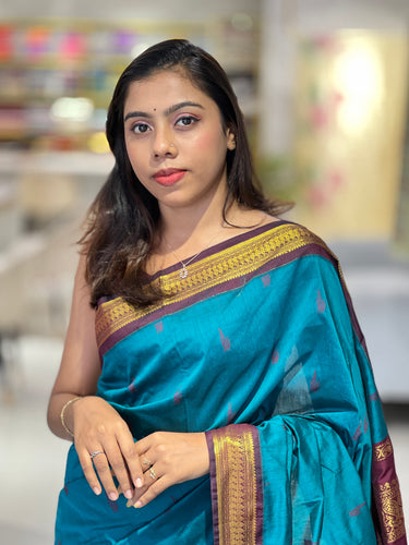 Traditional Thread Weaved Cotton Saree | ONA111