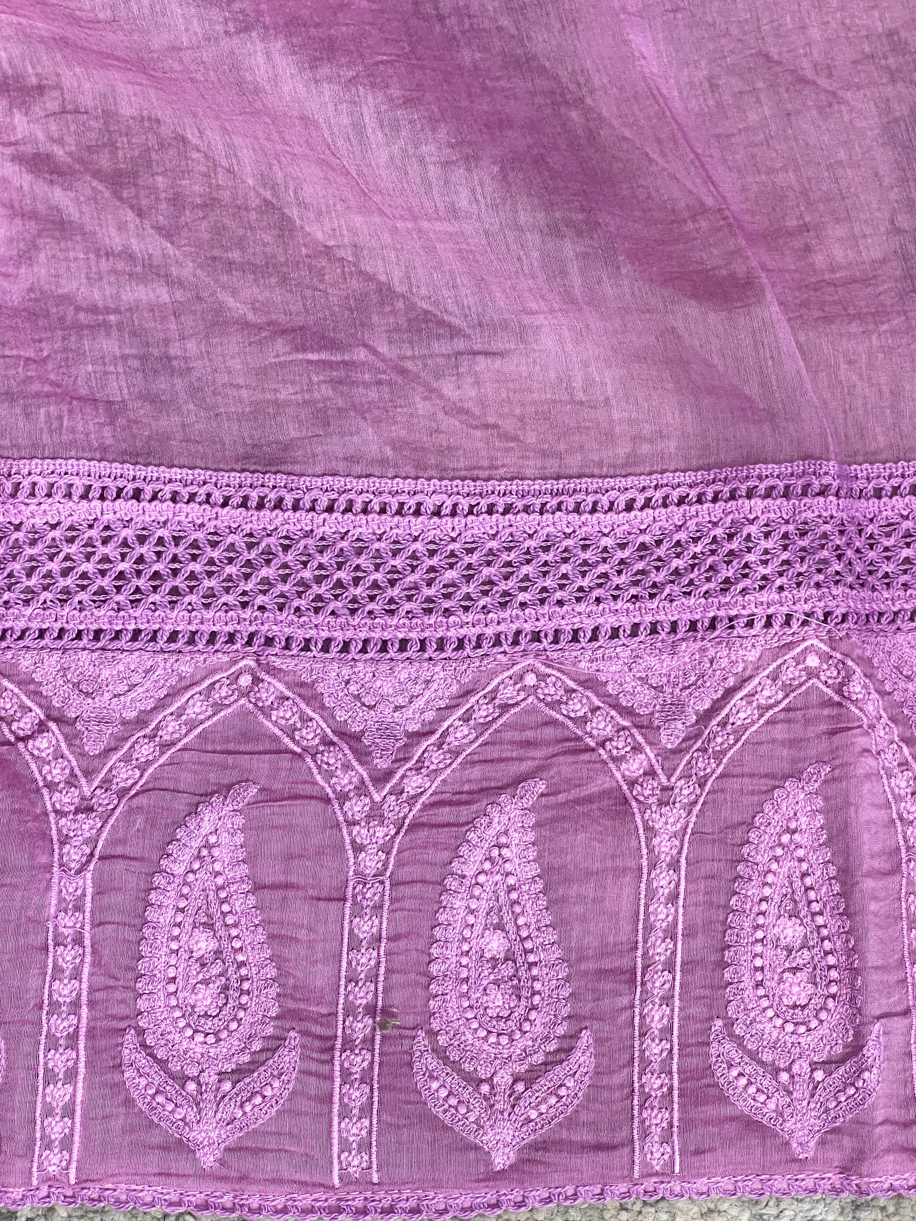 Machine Embroidery Detailed Pure Chanderi Saree | MM376