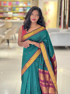 Traditional Thread Weaved Cotton Saree | ONA118