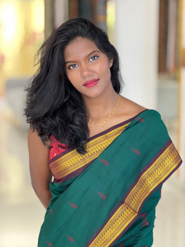 Traditional Thread Weaved Cotton Saree | ONA118