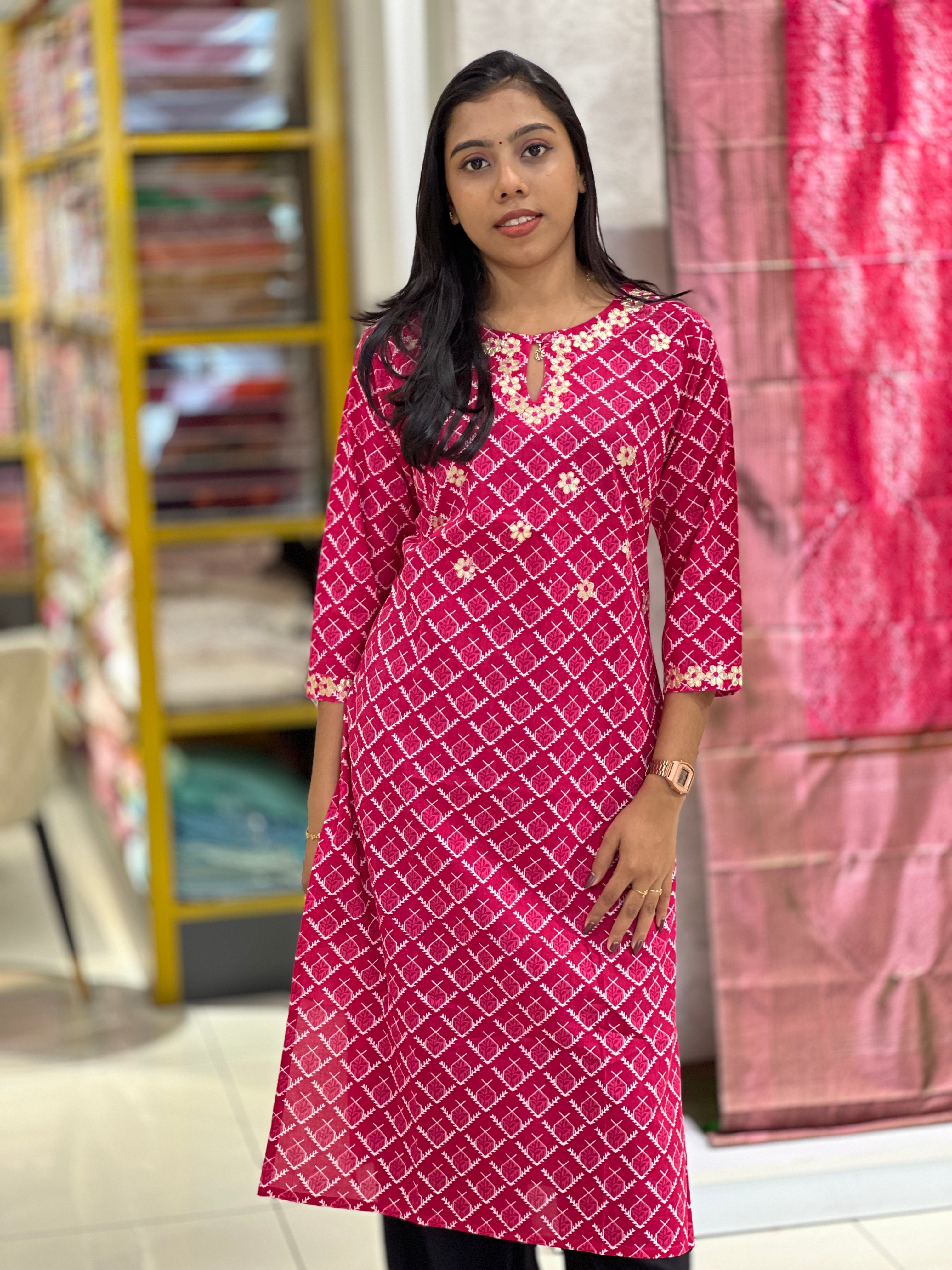 Printed Cotton Kurta | DNT546