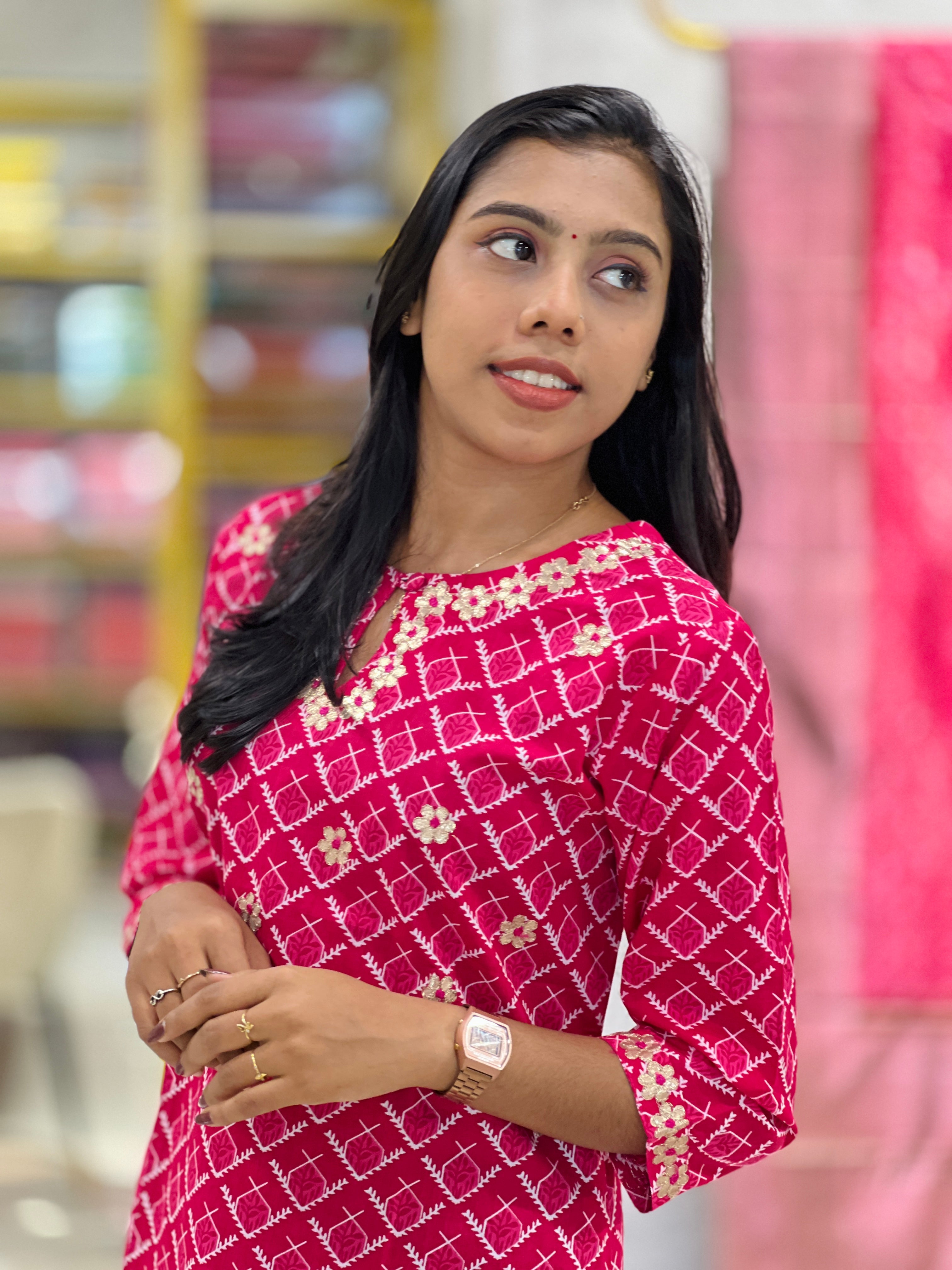 Printed Cotton Kurta | DNT546
