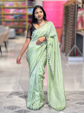 Stones & Cutbeads Detailed Shimmer Georgette Saree | SBP521