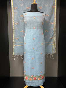 Floral Machine Embroidery Kota Salwar Set | VAN138