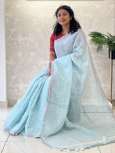 Golden Lurex Yarns  Linen  Saree | DLS225