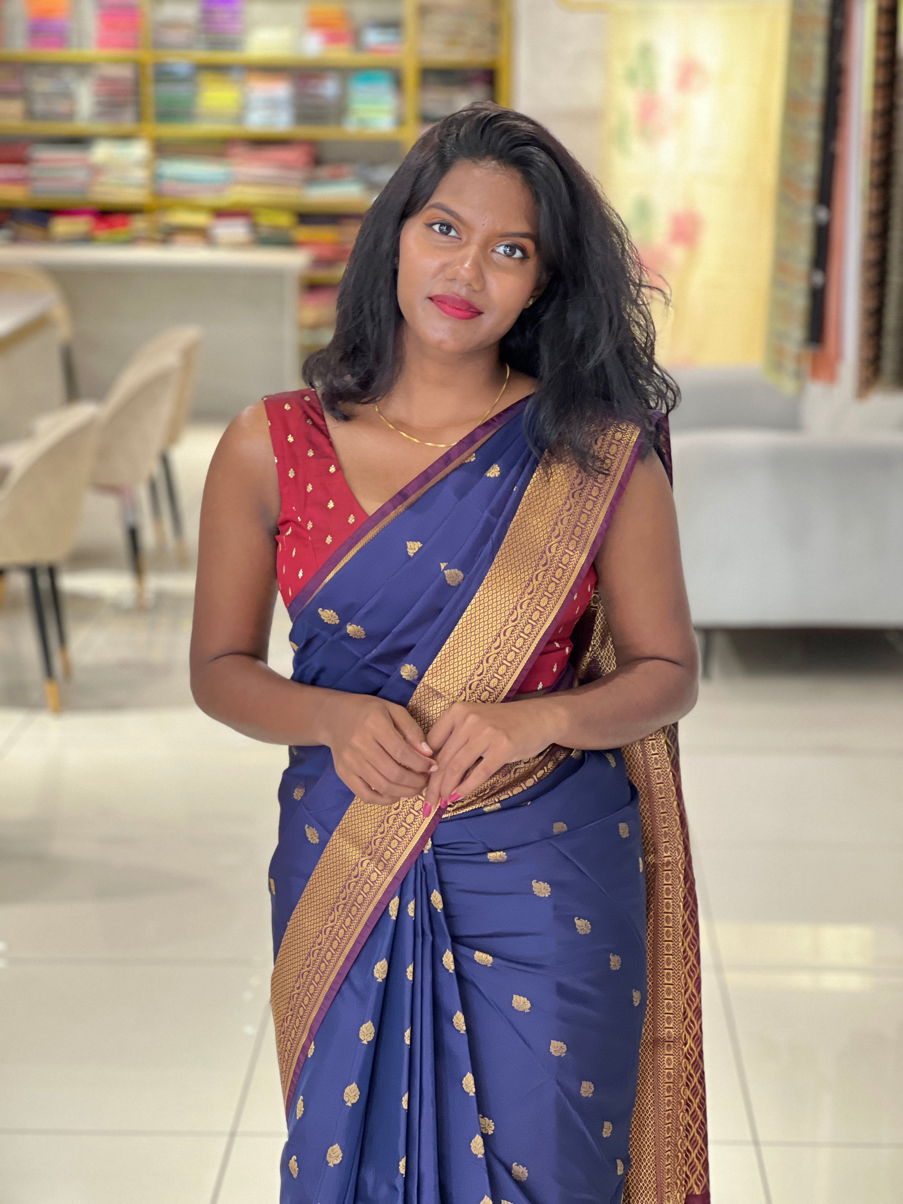 Butta Weaved Semi Silk Saree | ONA123