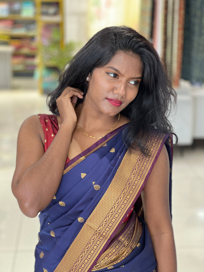 Butta Weaved Semi Silk Saree | ONA123