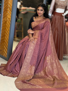 Antique Zari Weaving Tussar Georgette Saree | BHH139
