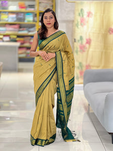 Traditional Thread Weaved Cotton Saree | ONA117