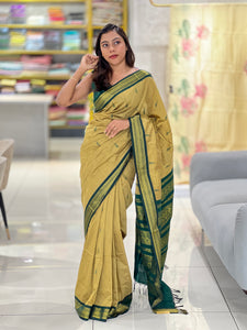 Traditional Thread Weaved Cotton Saree | ONA117