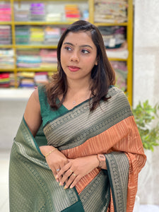 Stripes Detailed Semi Silk Saree | ONA130