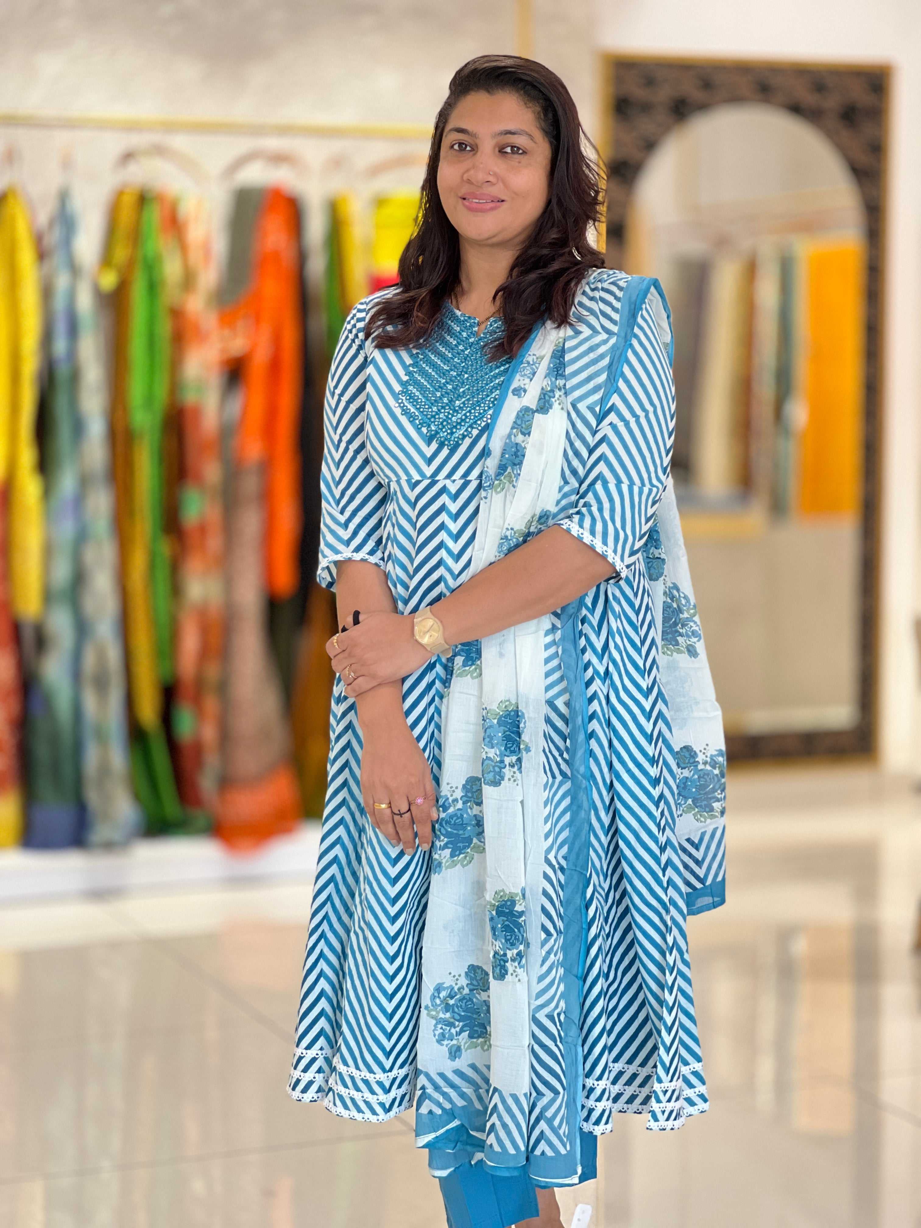 Printed Cotton Kurta Set | NCF168
